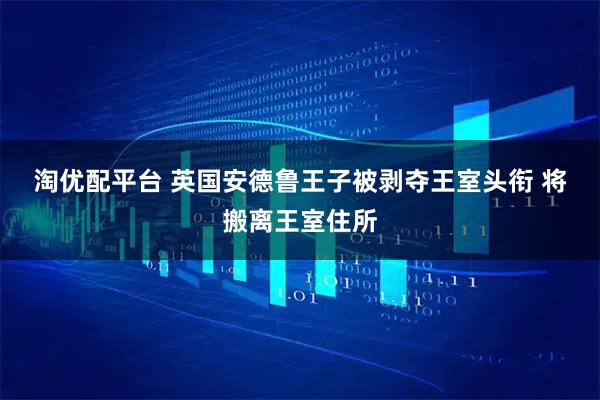 淘优配平台 英国安德鲁王子被剥夺王室头衔&#32;将搬离王室住所