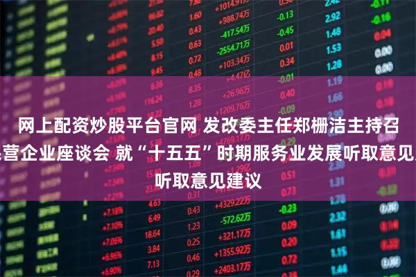 网上配资炒股平台官网 发改委主任郑栅洁主持召开民营企业座谈会 就“十五五”时期服务业发展听取意见建议