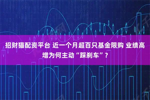 招财猫配资平台 近一个月超百只基金限购 业绩高增为何主动“踩刹车”？